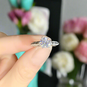 Unique 1.0 ct Round Diamond Platinum Engagement Ring-Evani Naomi Jewelry