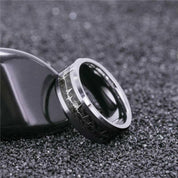 Unisex Tungsten Wedding Band with Heart Beat Inlay-Evani Naomi Jewelry