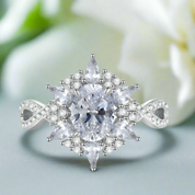 Vintage 1.5 Ct Oval Cut Diamond Wedding Ring-Evani Naomi Jewelry