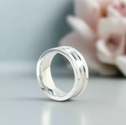 Vintage 8mm Cobalt Chrome Wedding Band-Evani Naomi Jewelry
