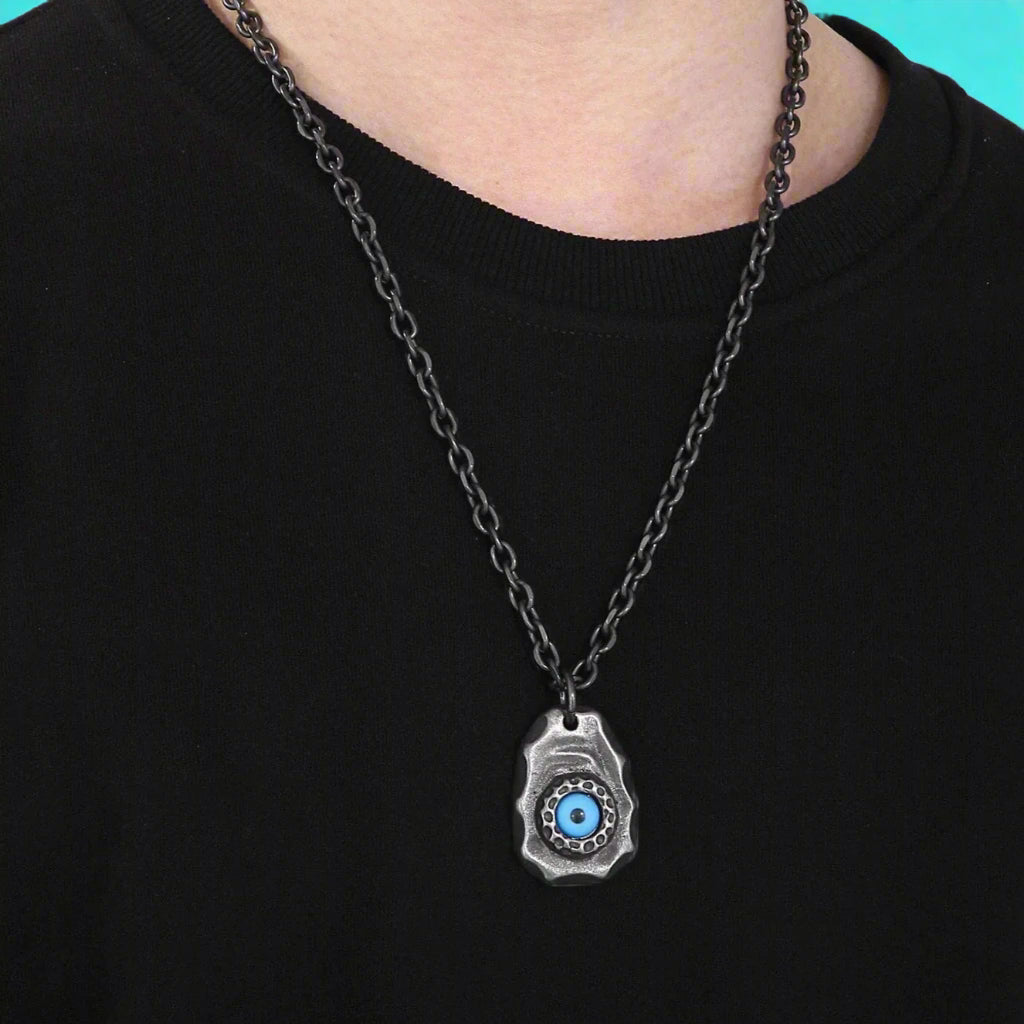 Vintage Devil Demon Eye Necklace-Evani Naomi Jewelry