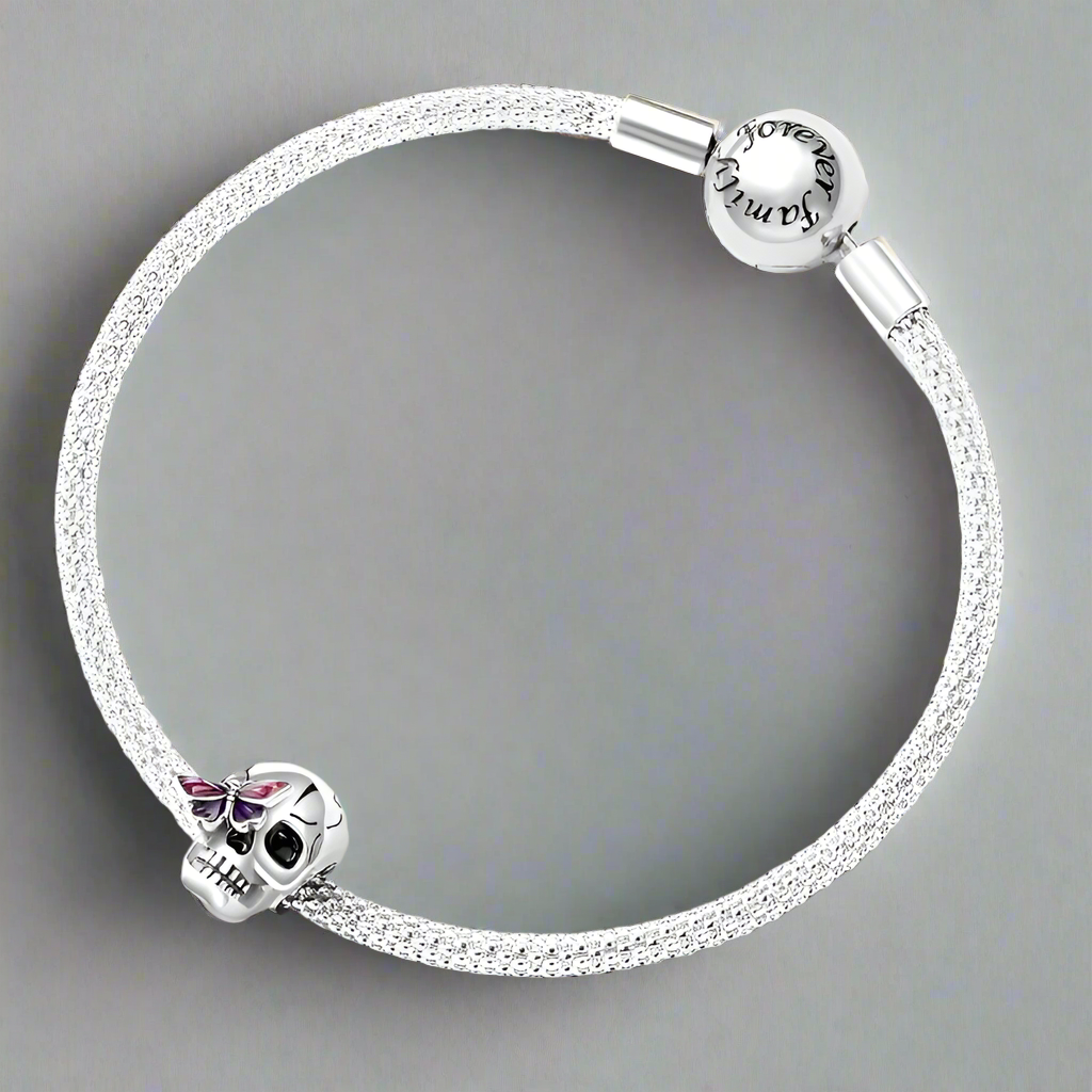 Vintage Diablo Skull with Butterfly Charm-Evani Naomi Jewelry