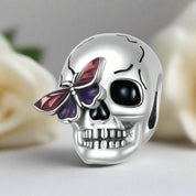 Vintage Diablo Skull with Butterfly Charm-Evani Naomi Jewelry