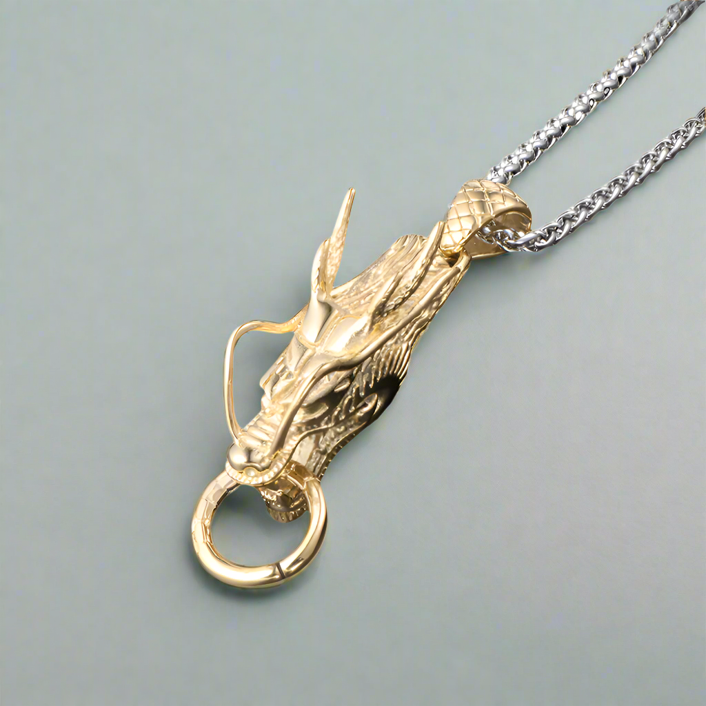 Vintage Dragon Head Punk Necklace-Evani Naomi Jewelry