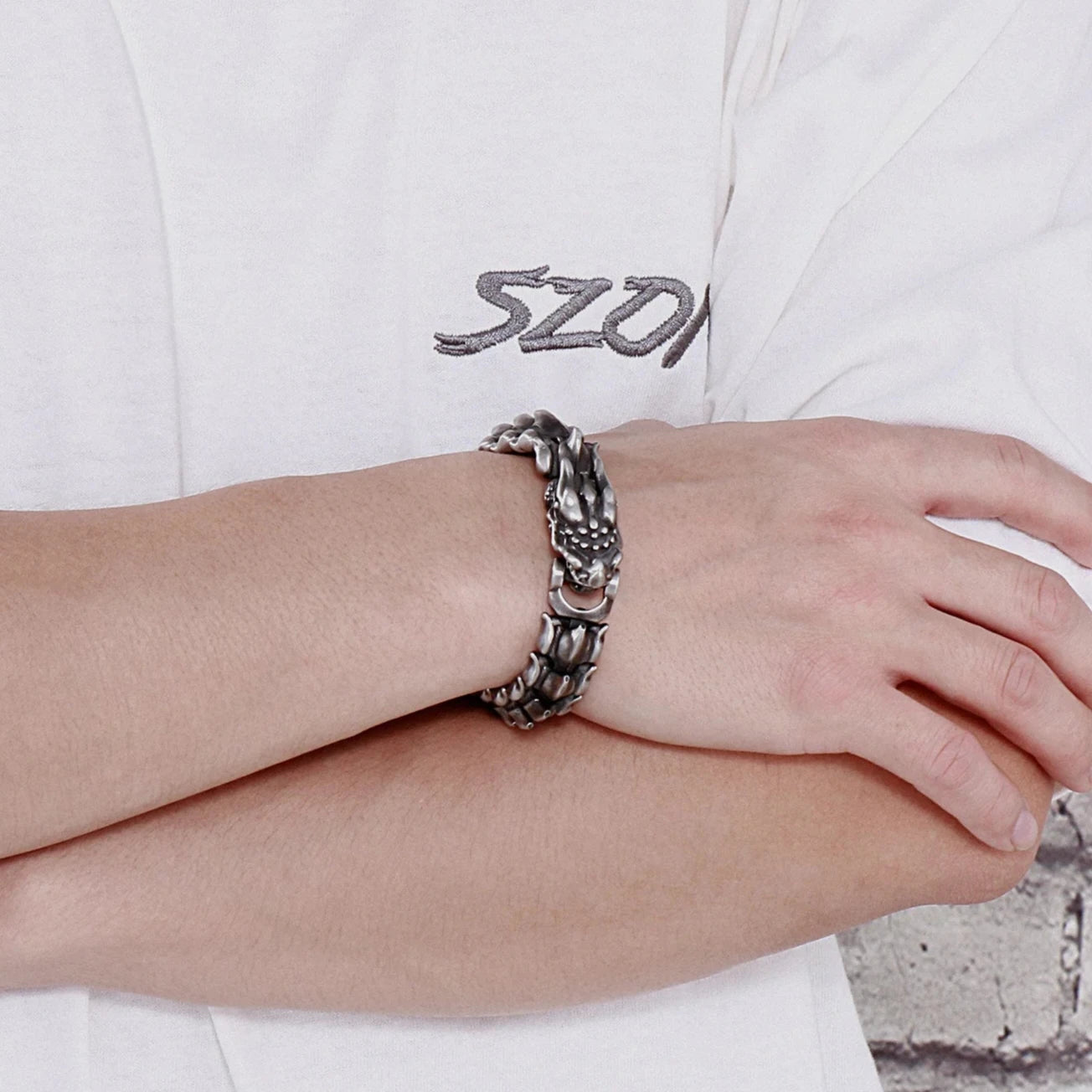 Vintage Dragon Punk Bracelet-Evani Naomi Jewelry