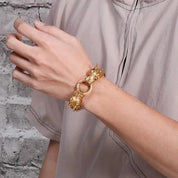 Vintage Dragon Scales Box Chain Bracelet-Evani Naomi Jewelry