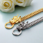 Vintage Dragon Scales Box Chain Bracelet-Evani Naomi Jewelry