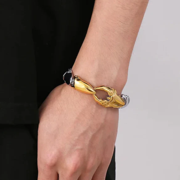 Vintage Heavy Crab Pliers Shaped Bracelet-Evani Naomi Jewelry