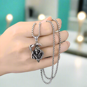 Vintage Sickle Skull Punk Necklace-Evani Naomi Jewelry