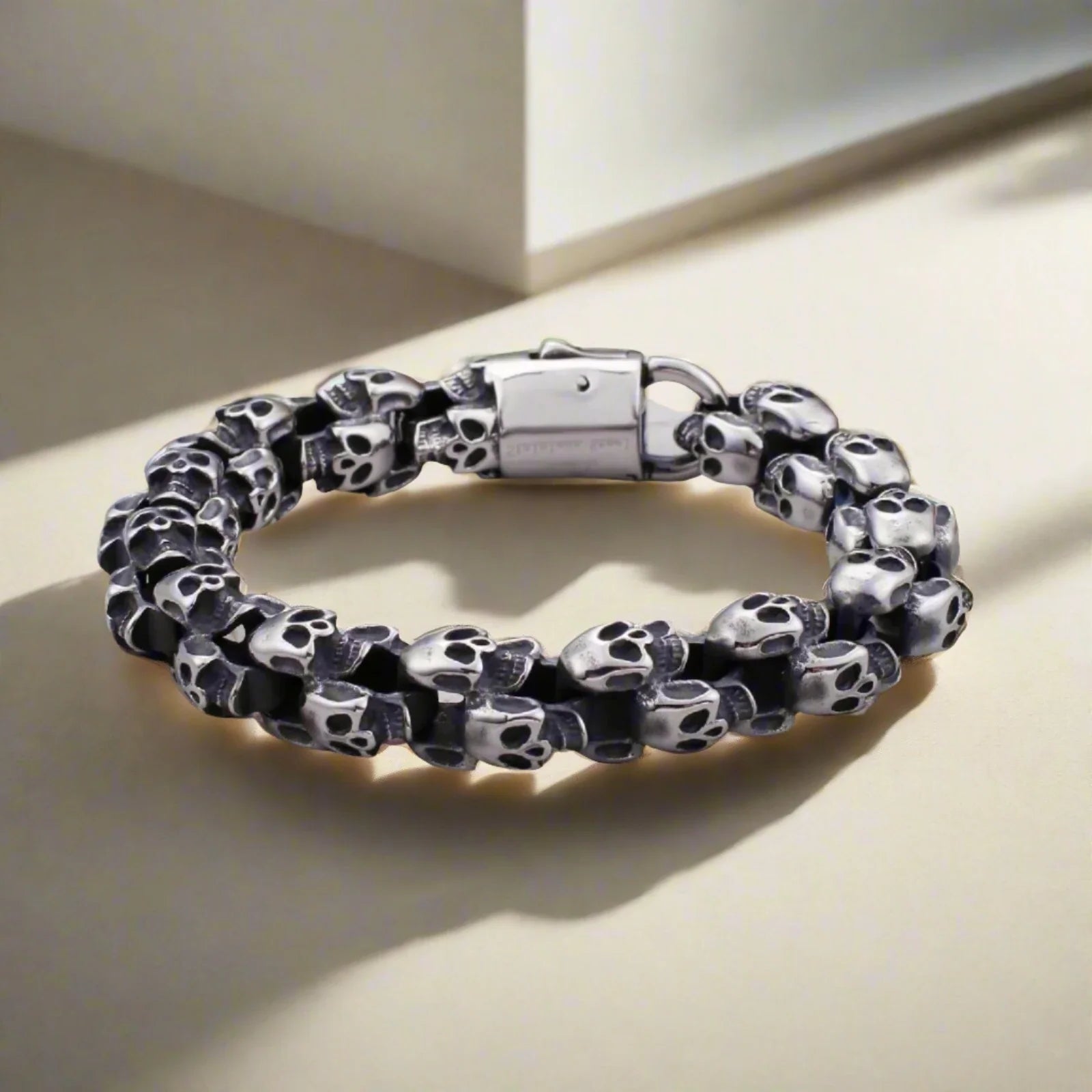 Vintage Skull Punk Skeleton Men's Bracelet-Evani Naomi Jewelry