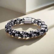 Vintage Skull Punk Skeleton Men's Bracelet-Evani Naomi Jewelry