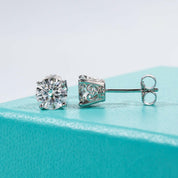 Vintage Style 1ct Diamond Stud Earrings-Evani Naomi Jewelry