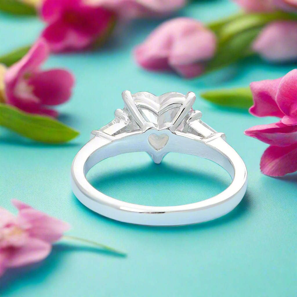 White Gold 2.0 Ct Heart Cut Diamond Engagement Ring-Evani Naomi Jewelry