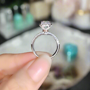White Gold Wish Blossom Diamond Engagement Ring-Evani Naomi Jewelry