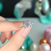 White Gold Wish Blossom Diamond Engagement Ring-Evani Naomi Jewelry