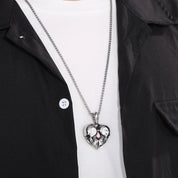 You Are My Heart Diamond Skull Punk Necklace-Evani Naomi Jewelry