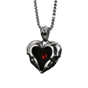 You Are My Heart Diamond Skull Punk Necklace-Evani Naomi Jewelry