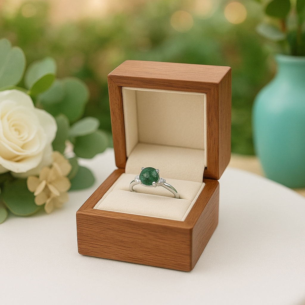 Quiet Miracle of Us- Moss Agate & Alexandrite Rings Stud Earrings-Evani Jewelry
