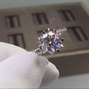 2.0 Ct Round Cut Diamond Snowflake Engagement Ring