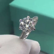 3.0 Ct Round Cut Diamond Engagement Ring