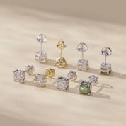2.0 Ct Round Diamond Stud Earrings