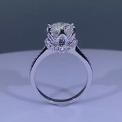 5.0 Ct Round Diamond Birthstone Real Platinum Engagement Ring