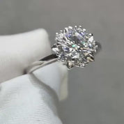 1.0 Ct Round Cut Diamond Snowflake Engagement Ring