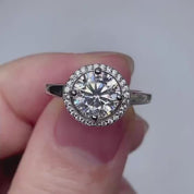 2.0 Ct Round Cut Adjustable Engagement Ring
