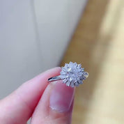 1.0 Ct Round Cut Snowflake Diamond Engagement Ring