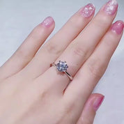 1.0 Ct Round Cut Snowflake Engagement Ring