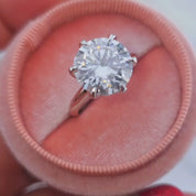 5.0 Ct Round Cut Diamond Engagement Ring