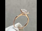 2.0 Ct Princess Cut Diamond 18K Rose Gold Engagement Ring