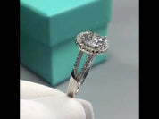 2ct Diamond Split Shank Engagement Ring
