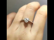 White Gold Engagement Ring with 2.0ct Heart-cut Diamond