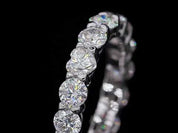 0.3 Ct Heart Diamond Eternity Wedding Band