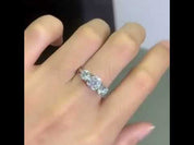 4.0 Ct Three Stone Diamond Engagement Ring