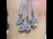 Classic 1.0 Ct Round Cut Diamond Pendant Necklace