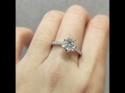 Round Diamond Snowflake White Gold Engagement Ring