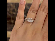 Elegant Cushion Cut 1.5 ct Diamond Bridal Set