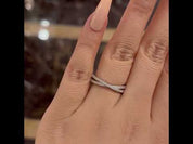 Classic X Criss Cross Diamond Wedding Band