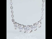 0.58 Ct Five Stone Diamond Necklace