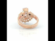Gothic Spider Web Wedding Ring Set in 14k Gold Coffin Cut Diamond