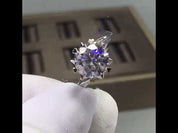 2.0ct Diamond Snowflake Twist Band Engagement Ring