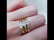 Oval Cut Diamond 14k Yellow Gold Engagement Ring