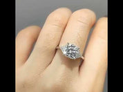 18K White Gold 3.0 Ct Cushion Cut Diamond Engagement