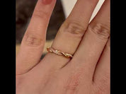 Rose Gold 0.8ct Infinity Twist Wedding Band