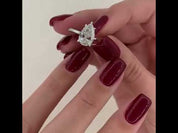 Pear Cut 3.5 ct Diamond White Gold Engagement Ring