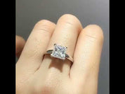 White Gold Engagement Ring with 2.0ct Princess Cut Diamond