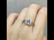 1.0ct Diamond Split Shank White Gold Engagement Ring
