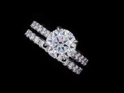 Classic Round 3.0ct Diamond Engagement Ring Set
